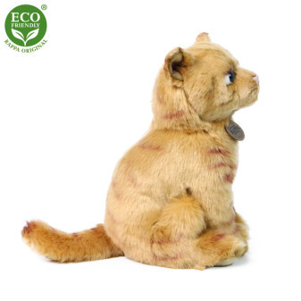 Plyšová kočka rezavá sedící 25 cm ECO-FRIENDLY