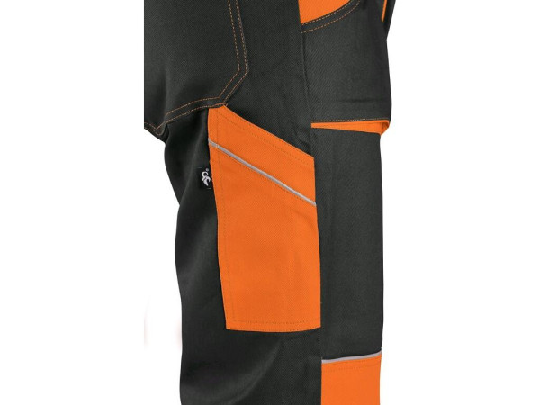 Kalhoty CXS LUXY JOSEF, pánské, černo-oranžové, vel. 50