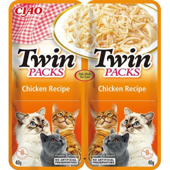 Kapsička Churu Cat Twin Packs - kuře ve vývaru 80g