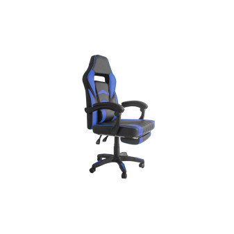 Aga Kancelářská židle Černo - Modrá s opěrkou pro nohy