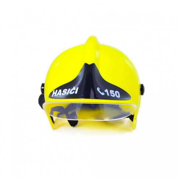Dětská žlutá helma/přilba hasič CZ text