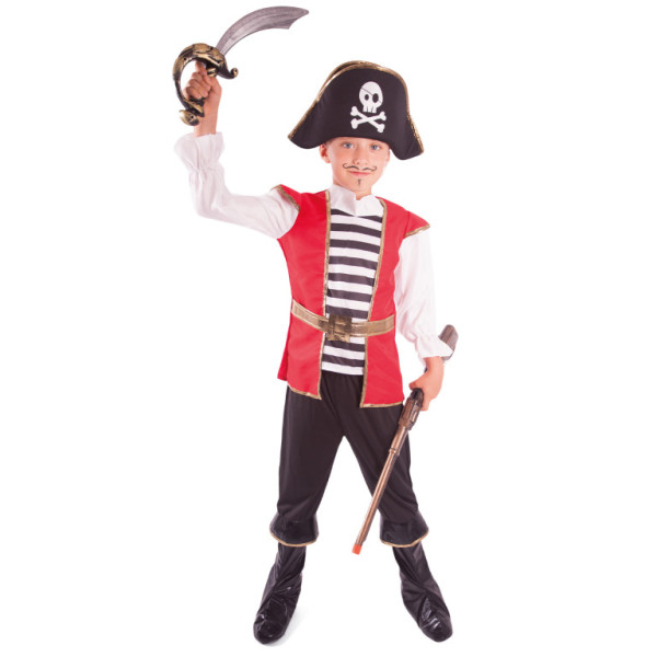 Kostium pirata dla dzieci z kapeluszem (M) e-opakowanie