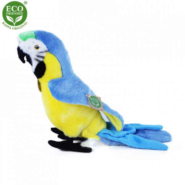 Pluszowa papuga ara niebieska 25 cm EKOLOGICZNA
