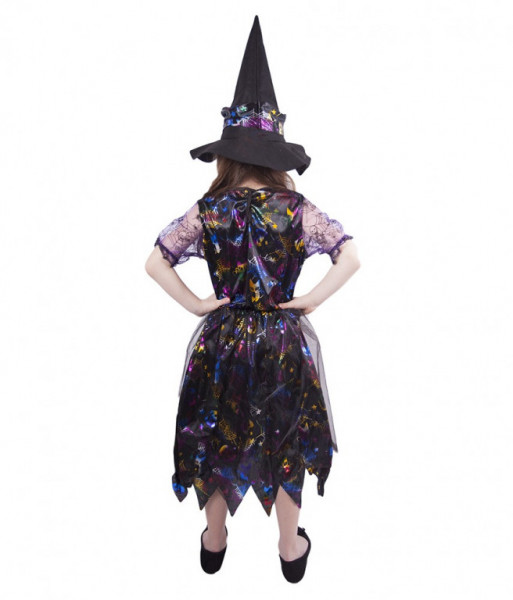 Kolorowy kostium czarownicy dla dzieci (S) w e-opakowaniu