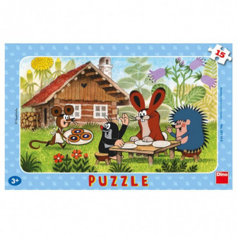 Puzzle doskové Krtko na návšteve 29,5x19cm 15 dielikov