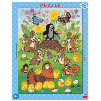 Puzzle deskové Krtek a velikonoce 29x37cm 40 dílků