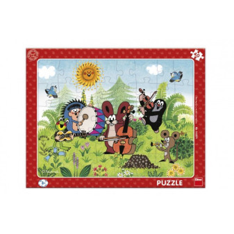 Puzzle deskové Krtek a kapela 29x37cm 40 dílků ve fólii