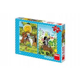 Puzzle Krtko 2x48 dielikov 18x26cm v krabici 27x19x4cm