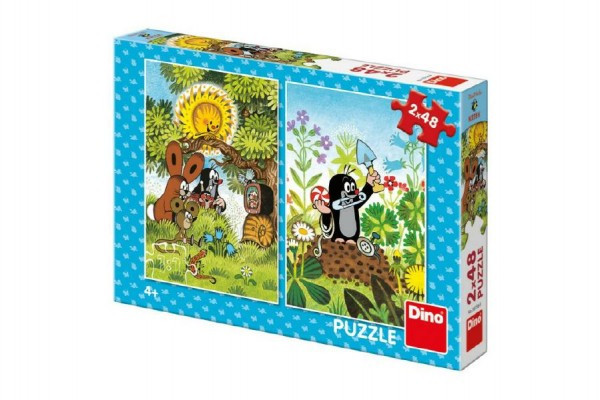 Puzzle Kret 2x48 sztuk 18x26cm w pudełku 27x19x4cm