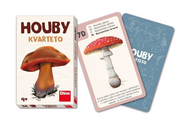 Gra planszowa Quartet Mushroom 32 karty w kartonowym pudełku 7x11x1cm