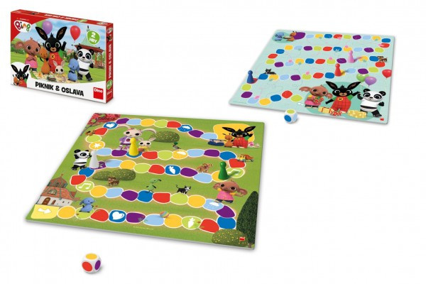 Gry planszowe dla dzieci Piknik i Święto 2 w 1 Królik Bing w pudełku 33,5x23x3,5cm