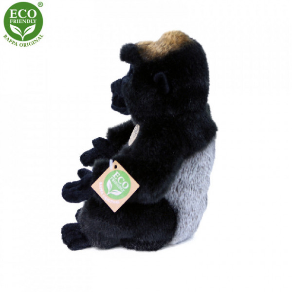 Plyšová opica gorila sediaca 23 cm ECO-FRIENDLY