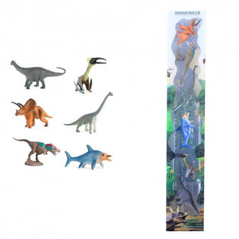 Zestaw 6 dinozaurów w plastikowym pudełku