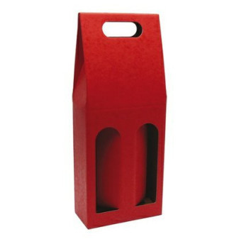 Krabice na víno odnosová  červená Vinky-2 160x80x400mm