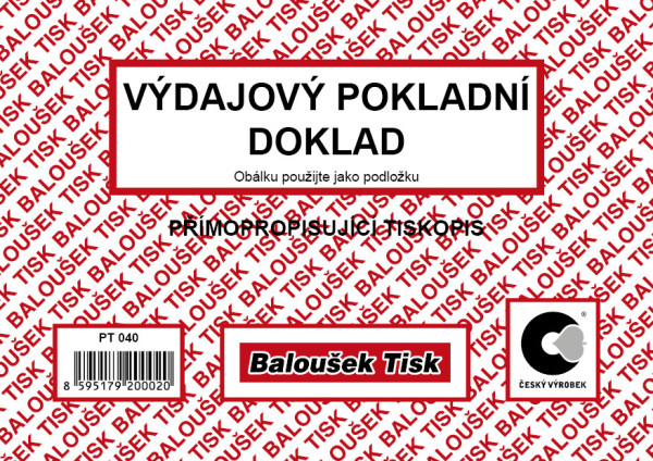 Výdajový pokladní doklad A6