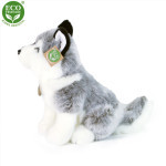 Plyšový pes husky sedící  30 cm ECO-FRIENDLY