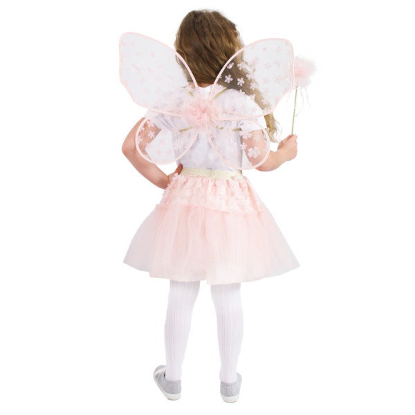 Detský kostým tutu sukne kvetinová víla Ruženka s paličkou a krídlami e-obal