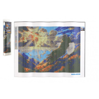 Diamantový obrázek Orel na obloze 40x30cm s doplňky v blistru 7x33x3cm