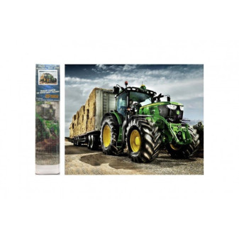 Diamantový obrázek John Deere 40x30cm s doplňky v blistru 7x33x3cm