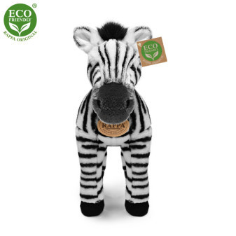 Plyšová zebra stojící 30 cm ECO-FRIENDLY
