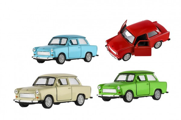 Car Welly Trabant 601 Classic metal/plastik 11cm 1:34-39 free running 4 kolory w pudełku 15x7x7cm