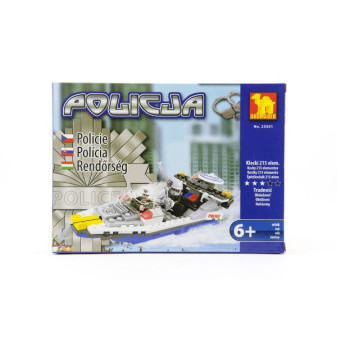 Stavebnice Dromader Policie Člun 23501 25,5x18,5x4,5cm
