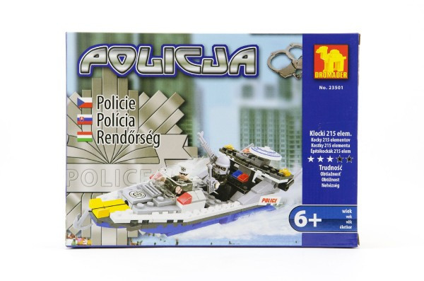 Stavebnice Dromader Policie Člun 23501 25,5x18,5x4,5cm