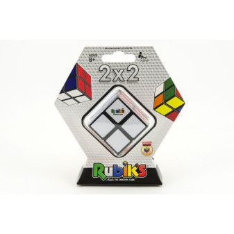 Rubikova kostka hlavolam 2x2 plast 4,5x4,5cm na kartě