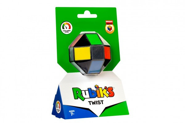 Rubikova kocka hlavolam farebný Twist na karte 12x19x6cm