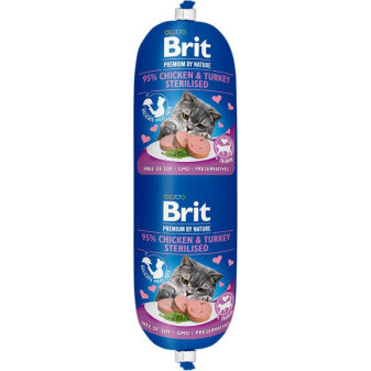 Brit Premium by Nature Kiełbasa KOT Kurczak i Indyk Sterylizowany 180 g