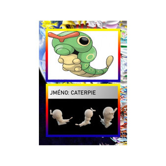 Figúrka Caterpie + karta - 3D postavička