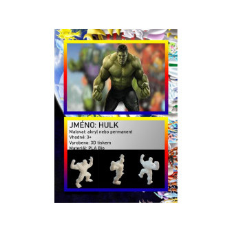 3D figurka :  Hulk