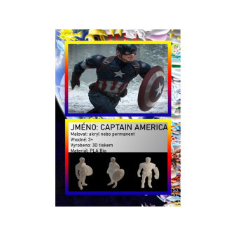 Figurka Capitán Amerika - 3D postavička