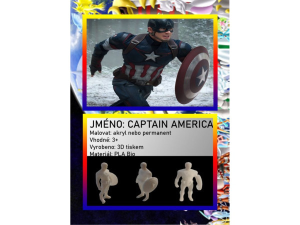 Figurka Capitán Amerika - 3D postavička