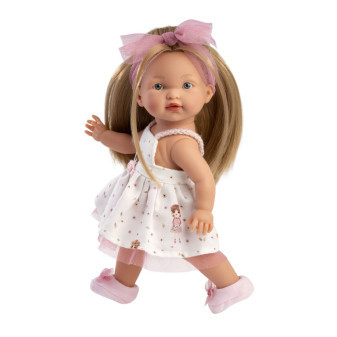 Llorens 28038 VALERIA - realistická panenka s celovinylovým tělem - 28 cm