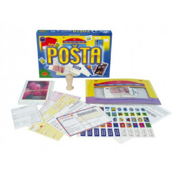 Pošta vzdělávací společenská hra v krabici  28,5x19x3,5cm