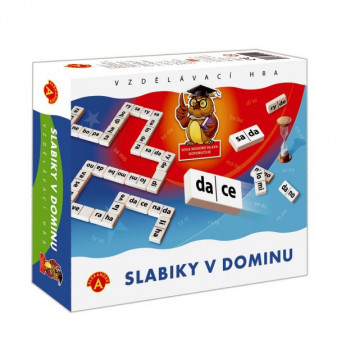 Sylaby w domino gra towarzyska edukacyjna w pudełku 24x20cm