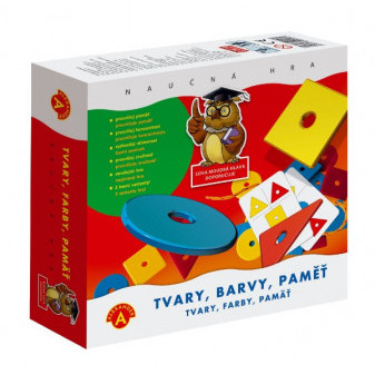 Kształty, kolory, edukacyjna gra planszowa w pudełku 20x18x5cm