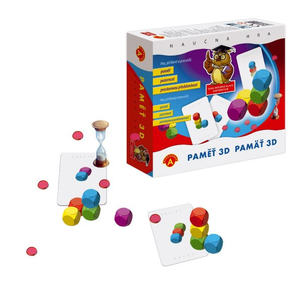 Pamięciowa gra planszowa 3D w pudełku 20x18,5x5,5cm