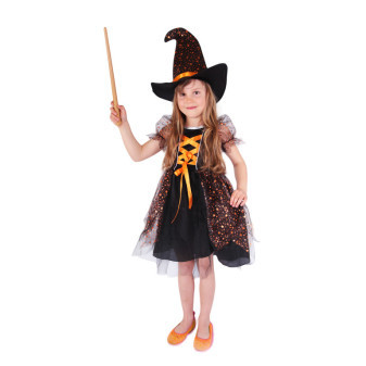 Detský kostým čarodejnice s hviezdičkami (M)