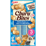 Churu cat Bites - kuře, tuňák a hřebenatky 30g