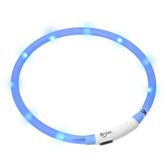 Karlie Visiolight svíticí LED obojek pro psy 70cm modrý
