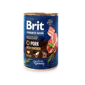 Konserwy Brit Premium by Nature Wieprzowina z Tchawicą 400g