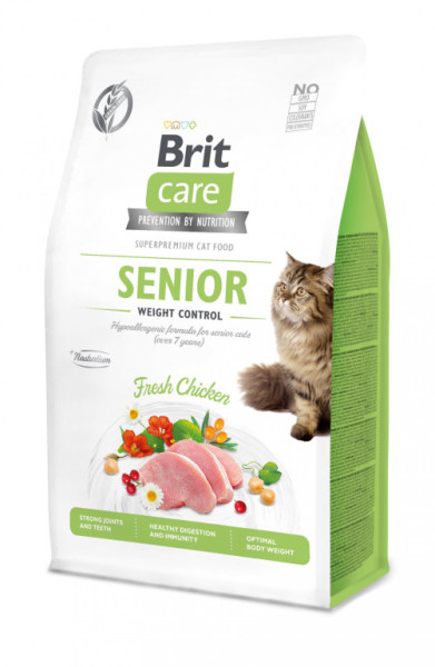 Brit Care Cat Bezzbożowa karma kontrolna dla seniorów 0,4 kg