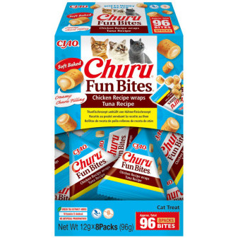 Cat Churu Fun Bites - Chicken Recipe wraps Tuna Recipe 8x12g