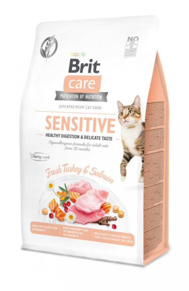 Brit Care Cat bezzbożowa Sensitive 0,4kg