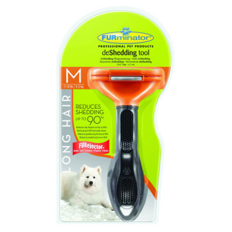 FURminator vyčesávací hrablo pro dlouhosrsté psy středních plemen