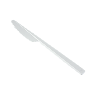Plastový nôž PS 18cm biela light, opakovateľne použiteľný, 50ks