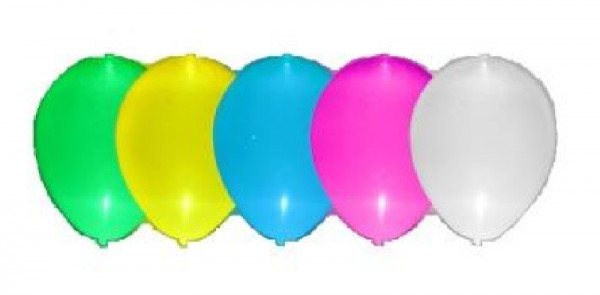 Balónik LED svietiaci 5 ks mix farieb 30 cm