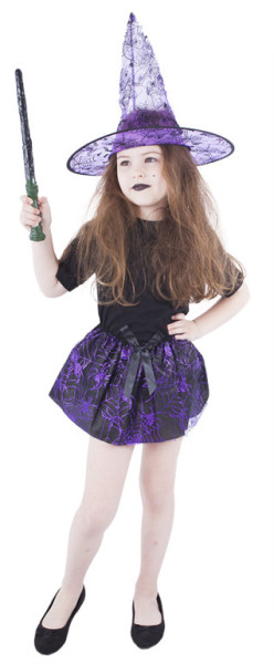 Dětská sukně pavučina s kloboukem čarodějnice